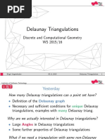 Delaunay Triangulations: Discrete and Computational Geometry WS 2015/16