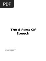 The 8 Parts of Speech: Name: Thea Alynna C. Fernando Gr. and Sec: X-EINSTEIN