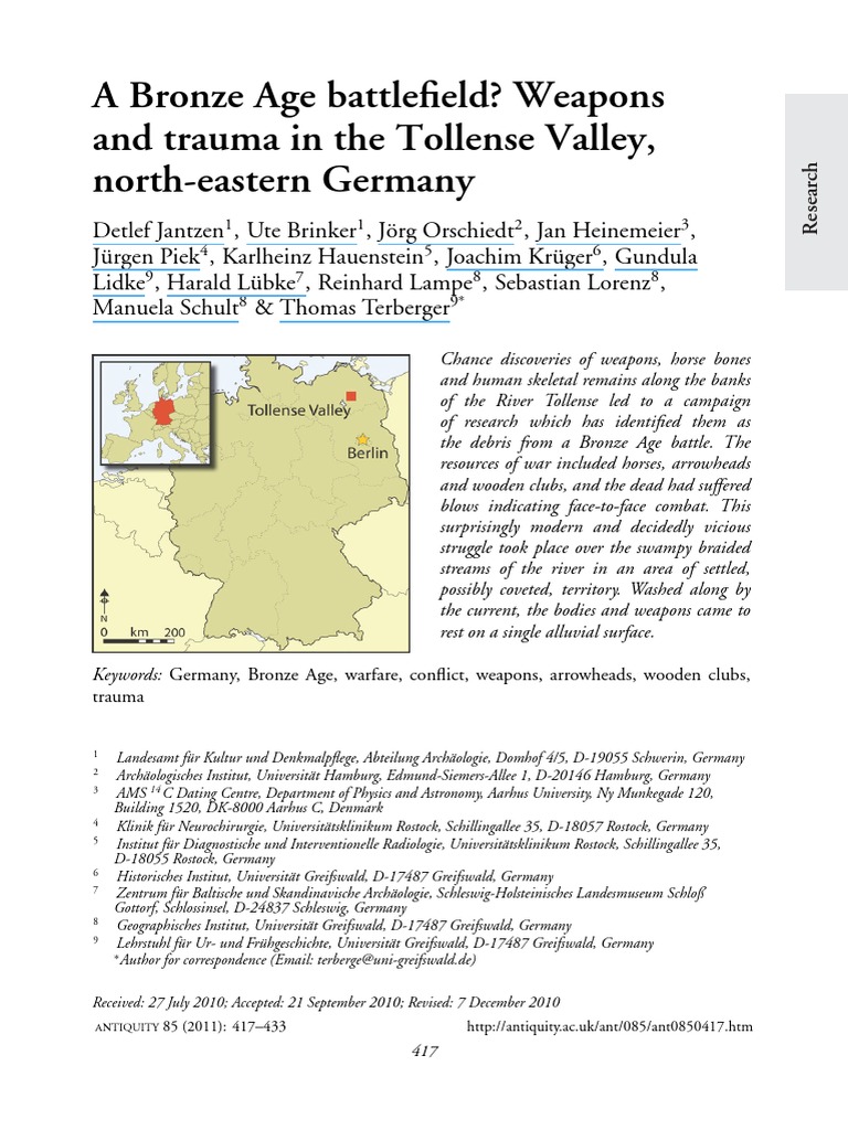 A Bronze Age Battlefield Weapons and Tra | PDF | Bronze Age | Skull