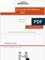 CS322 - Computer Architecture (CA) : Spring 2019 Section V3
