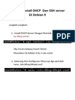 Laporan Install DHCP Dan SSH Server DI Debian 9