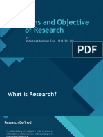 Research Objectives and Their Importance