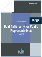 PILDATPositionPaperDualNationalityforPublicRepresentatives2012 PDF