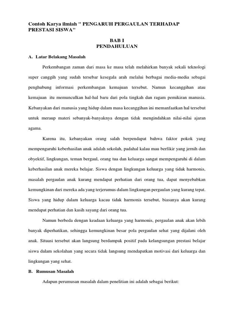 Contoh Karya Ilmiah