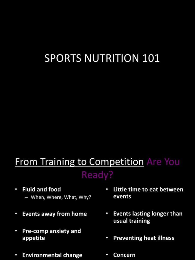 Essential Sports Nutrition Guide | PDF | Vitamin | Dehydration