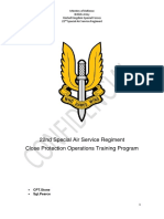 22nd Special Air Service Regiment Close Protection Operations Training Program