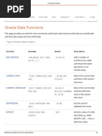 Oracle Date Functions