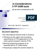 Operators Considerations On MPLS-TP OAM Tools