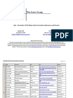 The Soter Group: July - December 2019 Cyber Security Conference Calendar