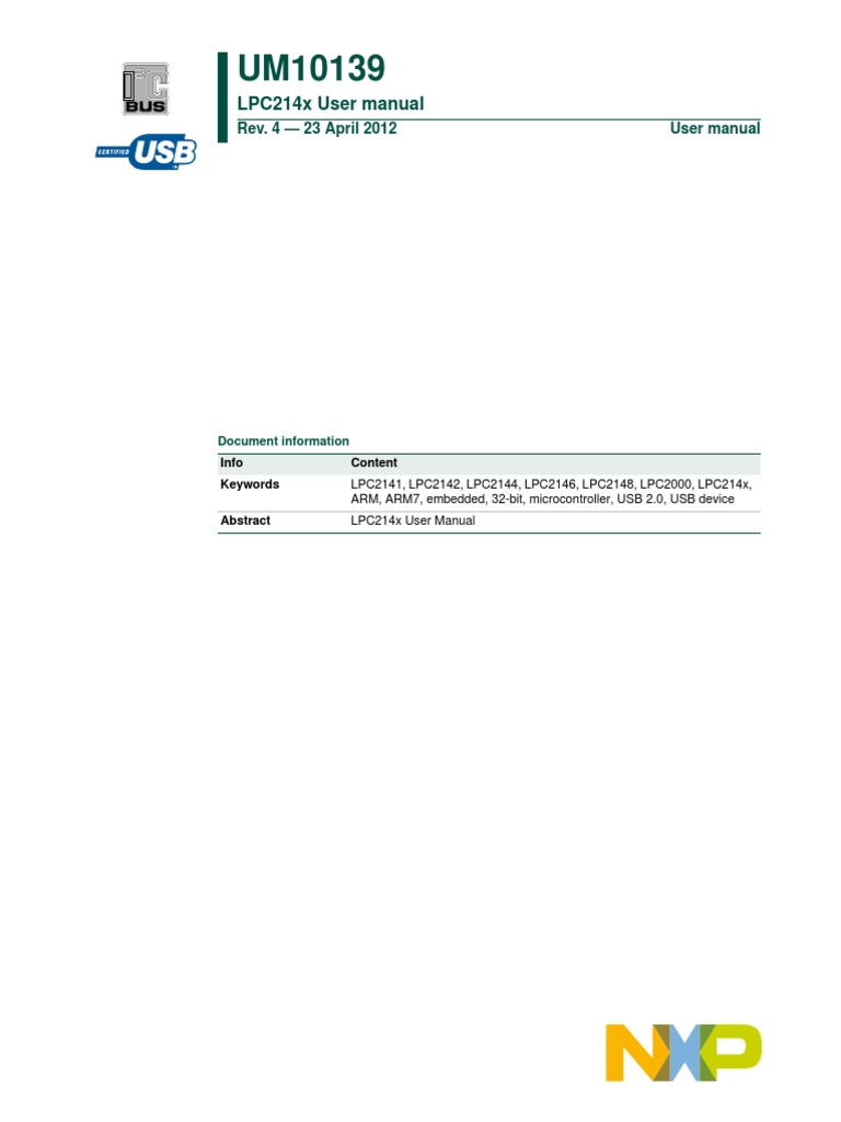UM10139 LPC214x User Manual | PDF | Arm Architecture | Instruction Set