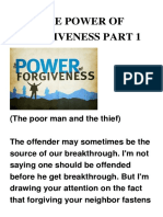 The Power of Forgiveness Part 1: (The Poor Man and The Thief)