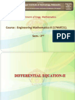 Course: Engineering Mathematics-II (17MAT21) - Sem.: 2: Department of Engg. Mathematics