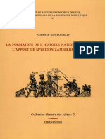 La Formation de l'Histoire Nationale Grecque. L'Apport de Spyridon Zambélios (1815-1881)