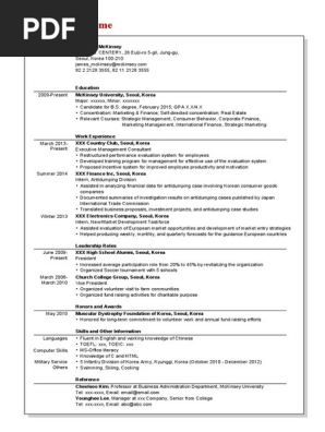 Mckinsey Resume