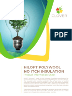 Hiloft Polywool No Itch Insulation: Product Information Sheet