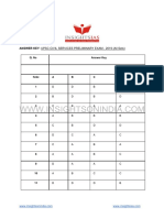 ANSWER KEY - UPSC CIVIL SERVICES PRELIMINARY EXAM 2019 All Sets PDF