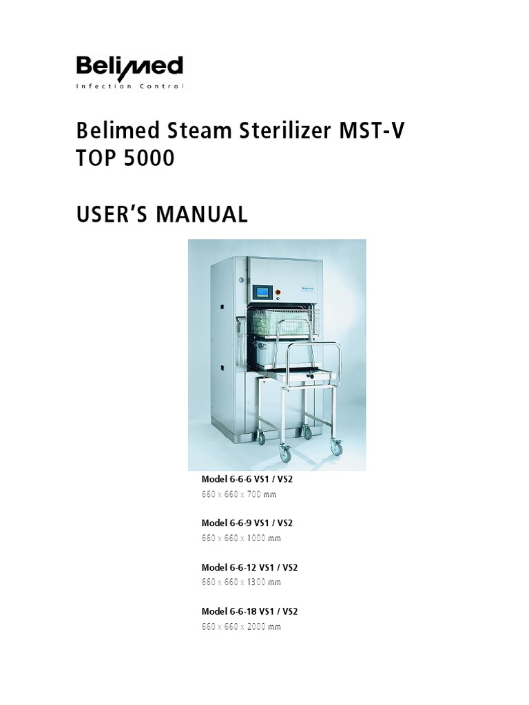 Belimed MST-V Autoclave User Manual | PDF