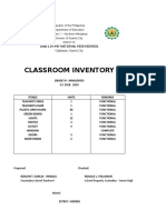 Classroom Inventory - 2018-2019