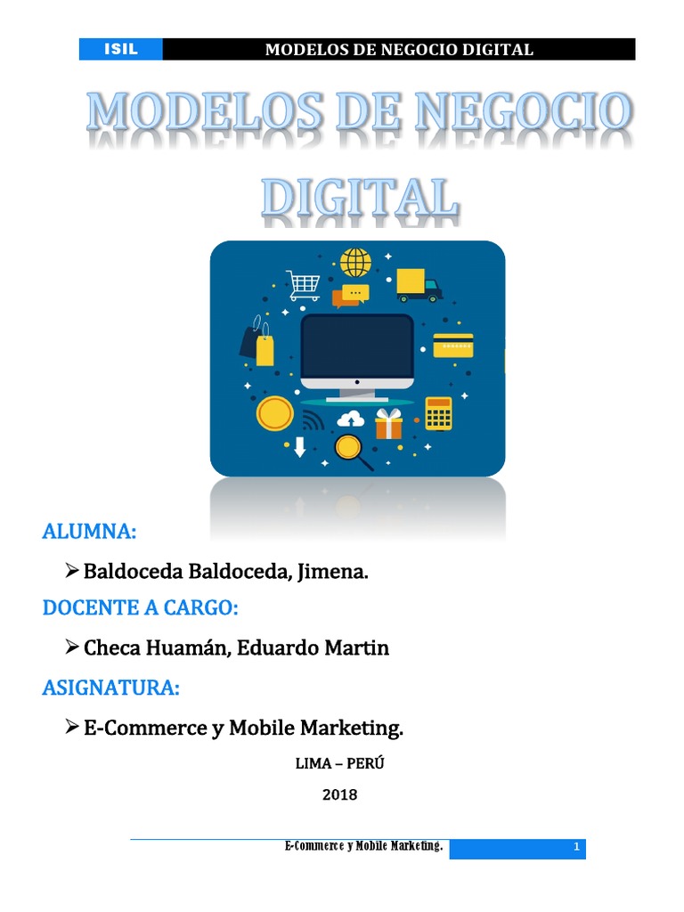 Modelos de Negocio Digital en E-Commerce | PDF | Comercio electrónico ...