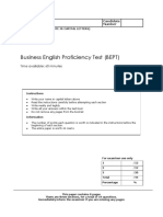 1st Test - Business English Proficiency Test (BEPT)