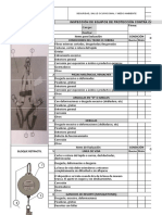 Inspección equipos protección caídas