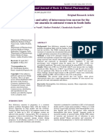 A Study of Efficacy and Safety of Intravenous Iron Sucrose For The Treatment of Moderate Anaemia in Antenatal Women in South India