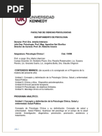 Guía de Estudio - Psicología Clínica I