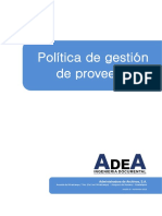 Política de Gestión de Proveedores