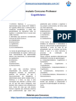 Simulado Concurso Professor Sobre Cognitivismo