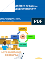 Lote Económico de Compra Modelos de Inventarios