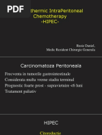 Hyperthermic Intraperitoneal Chemotherapy - Hipec-: Rusie Daniel, Medic Rezident Chirurgie Generala