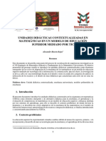 Rincón - Universidad Autonoma de Manizales - Unidades Didacticas Contextuales en Matemáticas en Un Modelo de Educación Mediado Por TIC