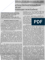 Empresarios Interesados en Colaborar Con Programas Sociales - El Nacional 15.09.1990
