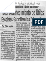 Total Abastecimiento de Utiles Escolares Garantizas Los Fabricantes - Ultimas Noticias 04.08.1990