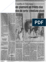 XLVI Asamblea de Fedecamaras - El Empresariado Planteara en Treinta Dias Un Plan Economico de Corto y Mediano Plaza - El Nuevo Pais 23.07.1990