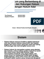 Sistem Hukum Yang Berkembang Di Indonesia Dan Hubungan Hukum Islam Dengan Hukum Adat