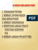 Langkah Jika Ada Insiden Keselamatan Pasien