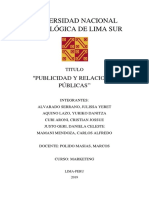 Universidad Nacional Tecnológica de Lima Sur: "Publicidad Y Relaciones Públicas"