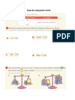 Guía de Evaluación Inicial - Fracciones 5to Básico