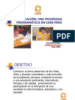 Educación una prioridad Programática en Care Perú | Junio 2008