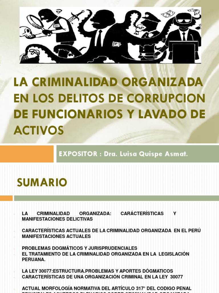 Ley 30077 y Criminalidad Organizada en Perú | PDF | Crimen organizado ...