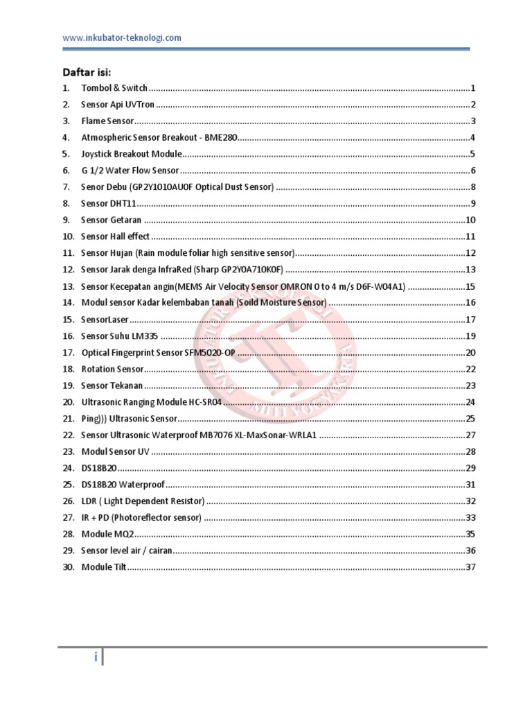 Beragam Sensor Dan Interfacingnya Dengan Arduino PDF | PDF