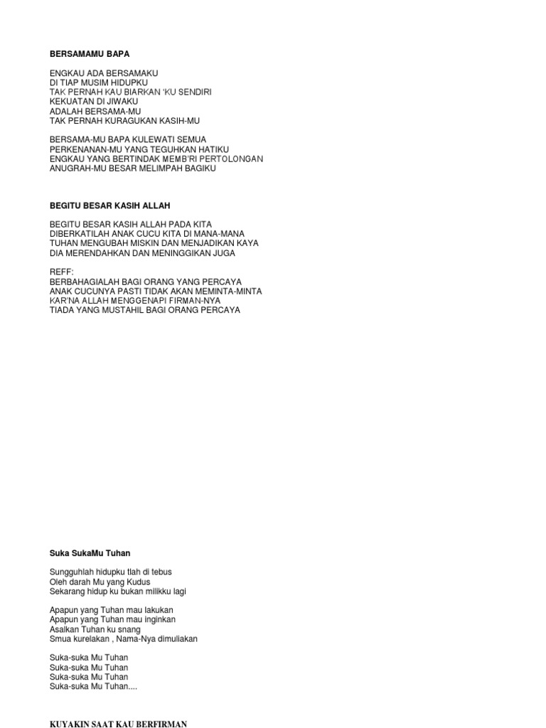 Lirik Lagu Pdf