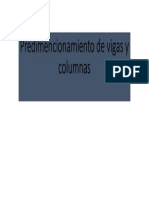 Predimencionamiento de Vigas y Columnas