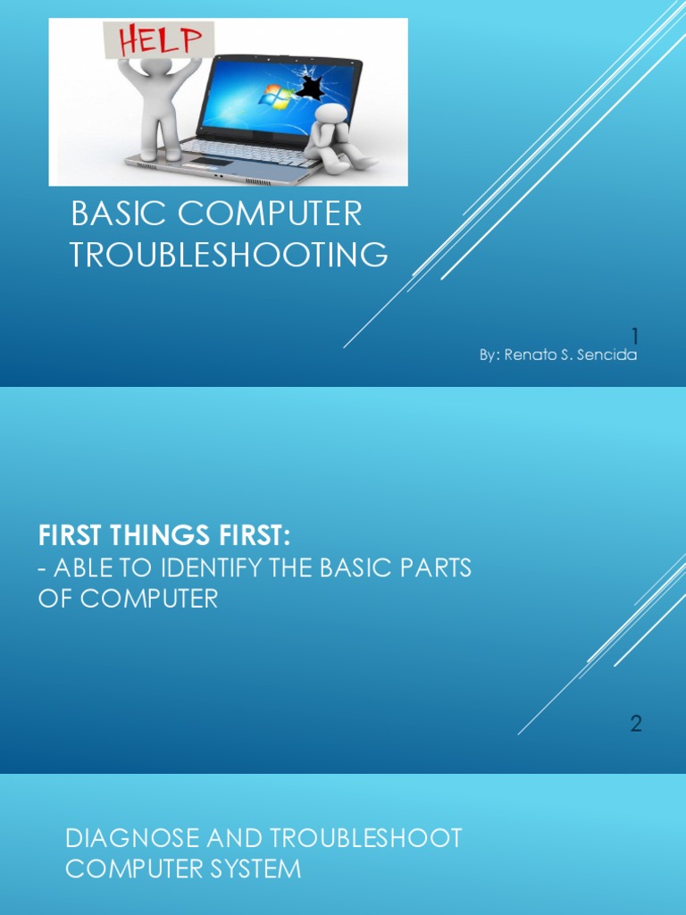 Basic Computer Troubleshooting | PDF | Troubleshooting | Computer Keyboard