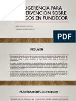 Sugerencia para Intervención Sobre Riesgos en Fundecor