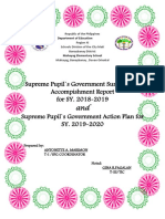Supreme Pupil's Government Summary of Accompishment Report For SY. 2018-2019 and Supreme Pupil's Government Action Plan For SY. 2019-2020