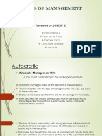 TYPES OF MANAGEMENT STYLES UNDER 40 CHARACTERS