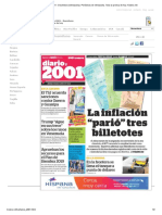 Periódico 2001 - Dosmiluno (Venezuela). Periódicos de Venezuela. Toda La Prensa de Hoy. Kiosko.net 25454545