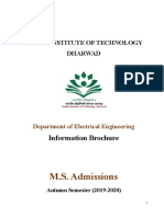 IIT Dharwad EE M.S. Admissions 2019